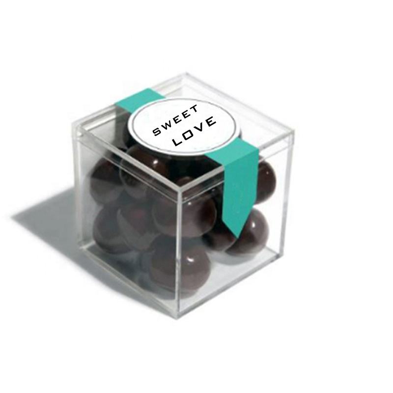 Cutie transparentă de depozitare transparentă a cutiilor de grad alimentar mini limpede cu bomboane acrilice